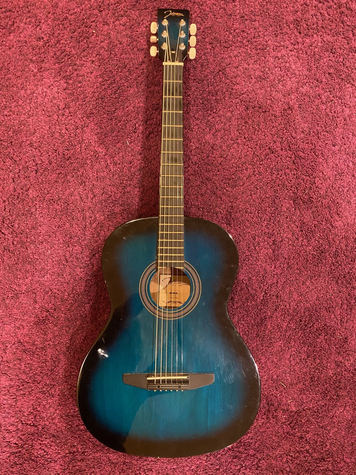 blue johnson acoustic guitar OFF 64